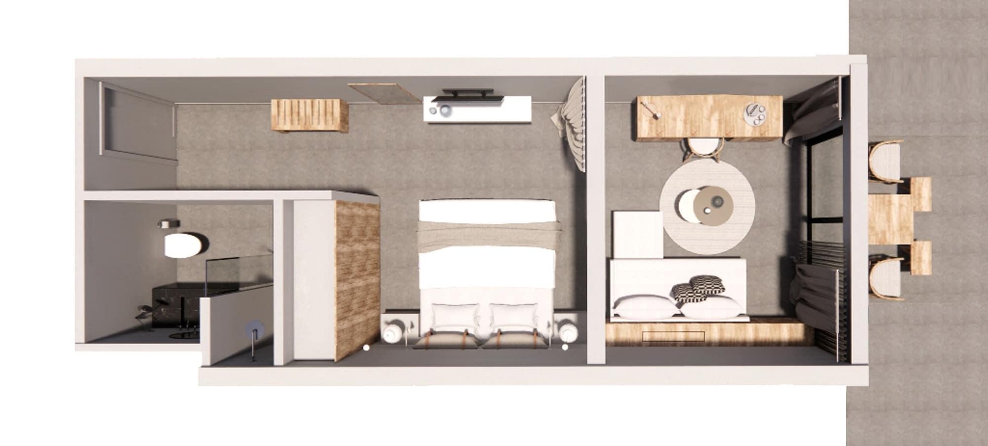 Elissa Adults-Only Lifestyle Beach Resort Kallithea  Ngoại thất bức ảnh 3D rendering of a bathroom